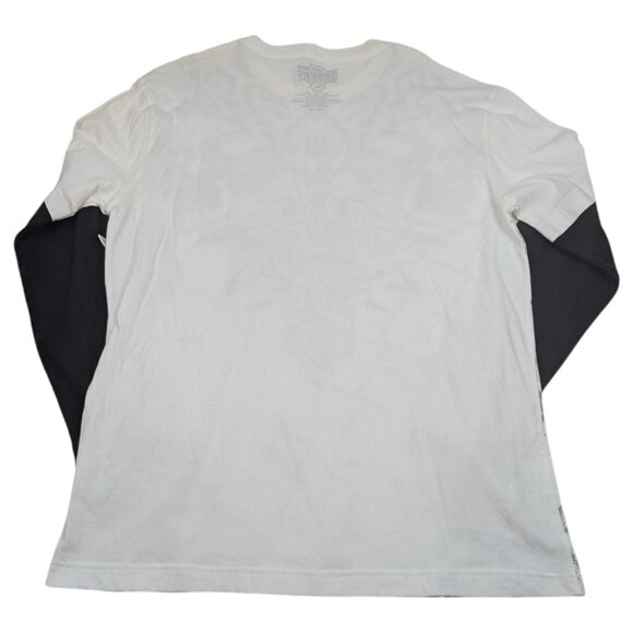 NWT MMA Elite UFC Skull Snake Logo White w/Black Long Thermal Sleeve Shirt Sz XL - Picture 7 of 13